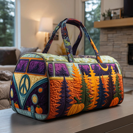 Cozy Fall Pumpkin Quilted Duffle Bag QV62