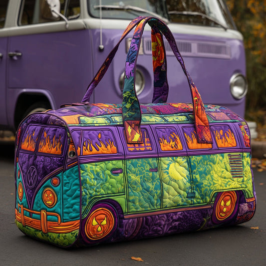 Autumn Pine & Pumpkin Quilted Duffle Bag QV65