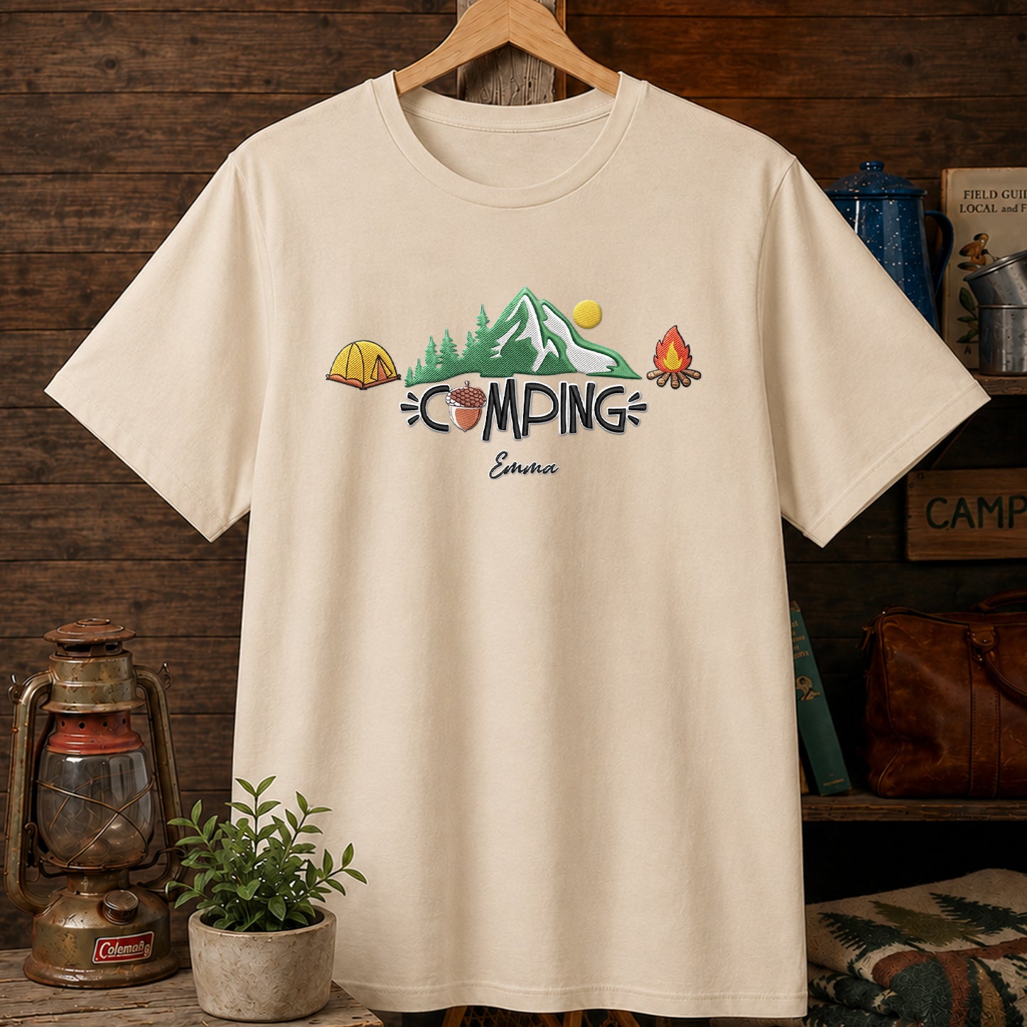 Camping Personalized Embroidered T-Shirt Sweatshirt Hoodie TG07