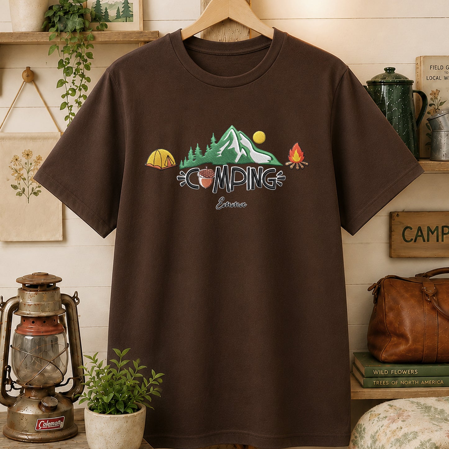 Camping Personalized Embroidered T-Shirt Sweatshirt Hoodie TG07