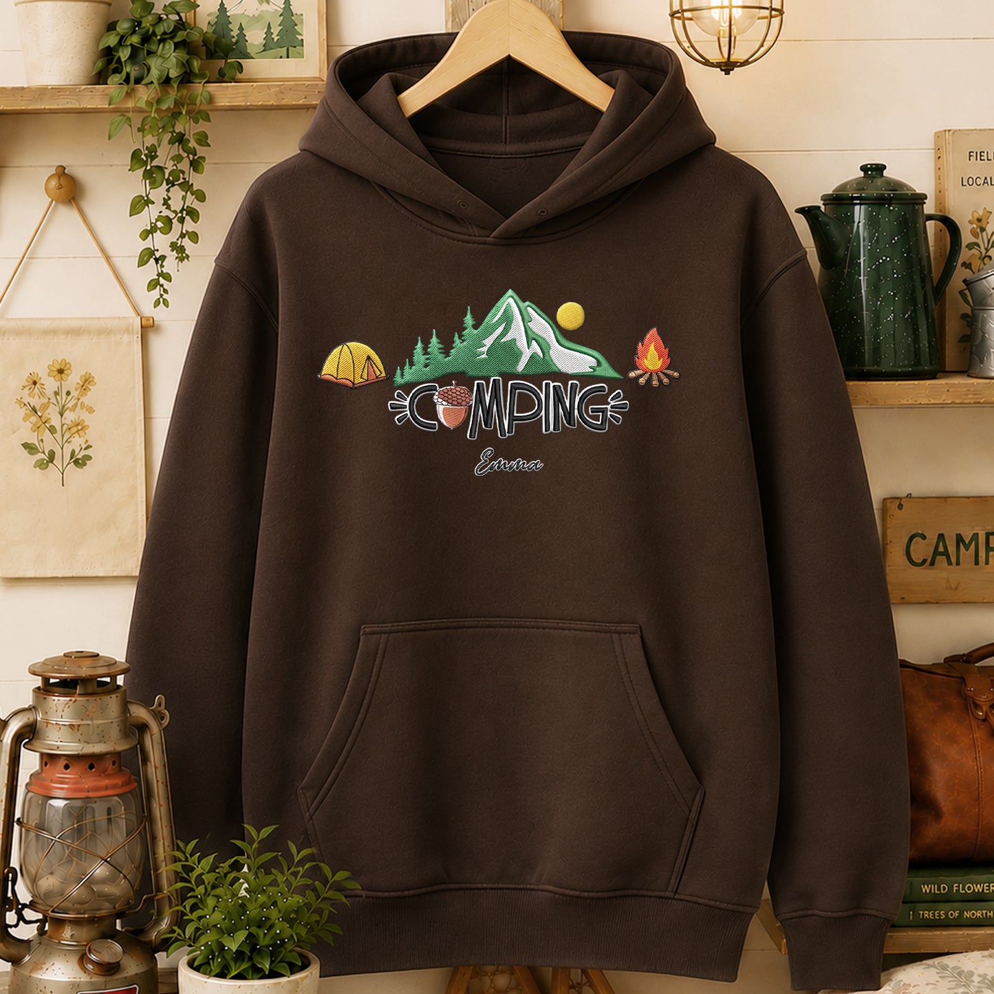 Camping Personalized Embroidered T-Shirt Sweatshirt Hoodie TG07