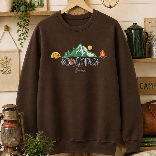 Camping Personalized Embroidered T-Shirt Sweatshirt Hoodie TG07