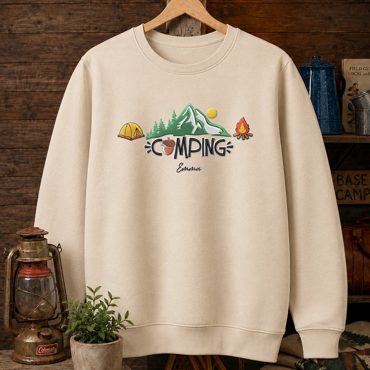 Camping Personalized Embroidered T-Shirt Sweatshirt Hoodie TG07