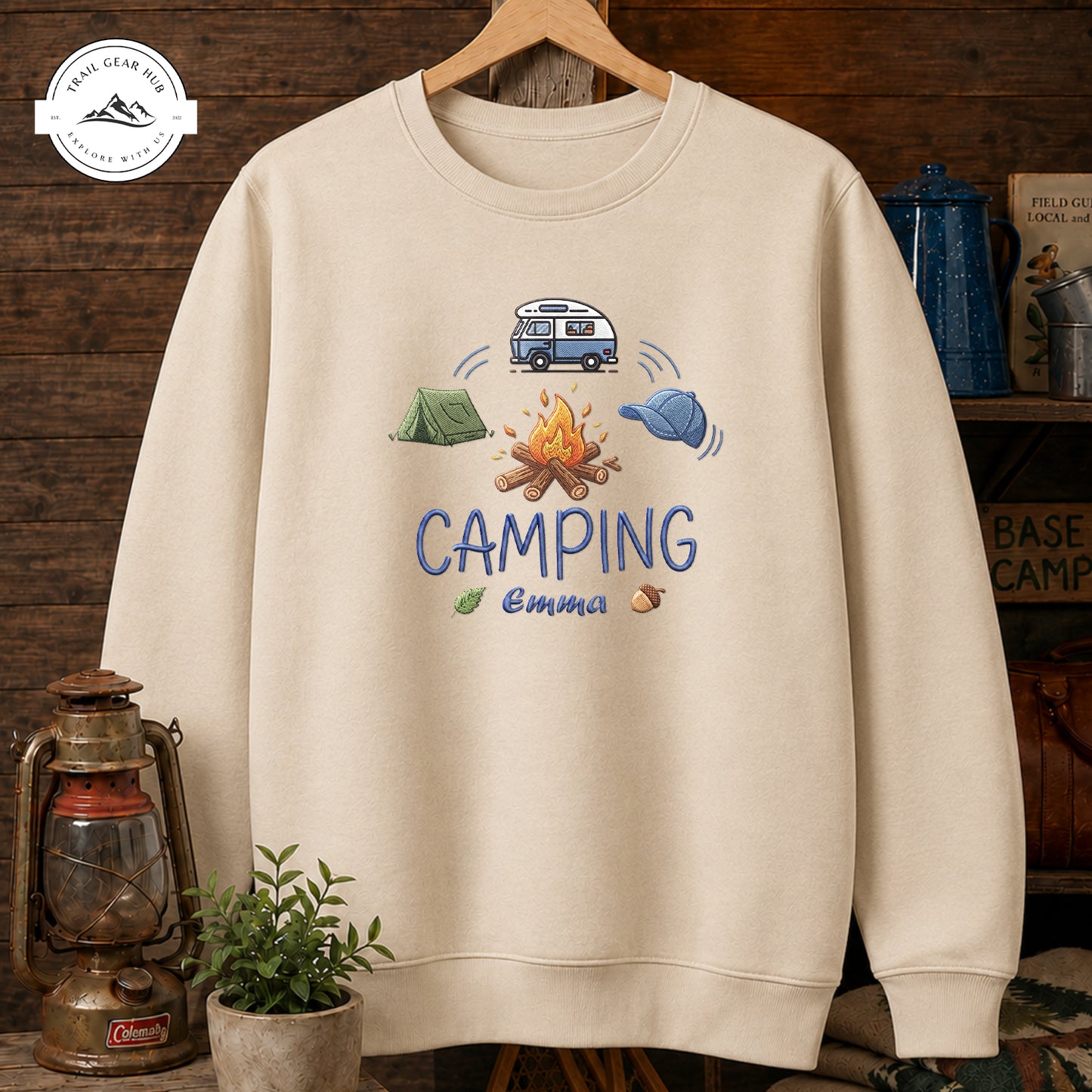 Camping Campfire Personalized Embroidered T-Shirt Sweatshirt Hoodie TG08