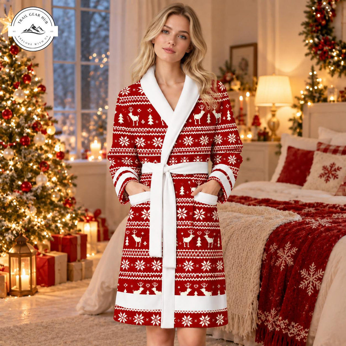 Festive Snowflake & Reindeer Bathrobes TG16