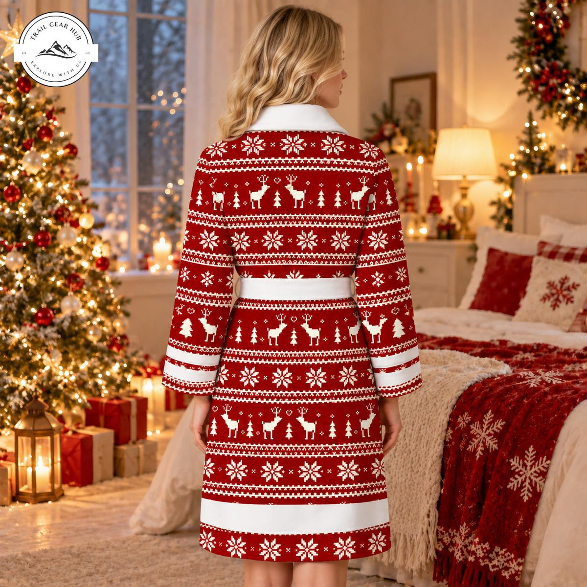 Festive Snowflake & Reindeer Bathrobes TG16