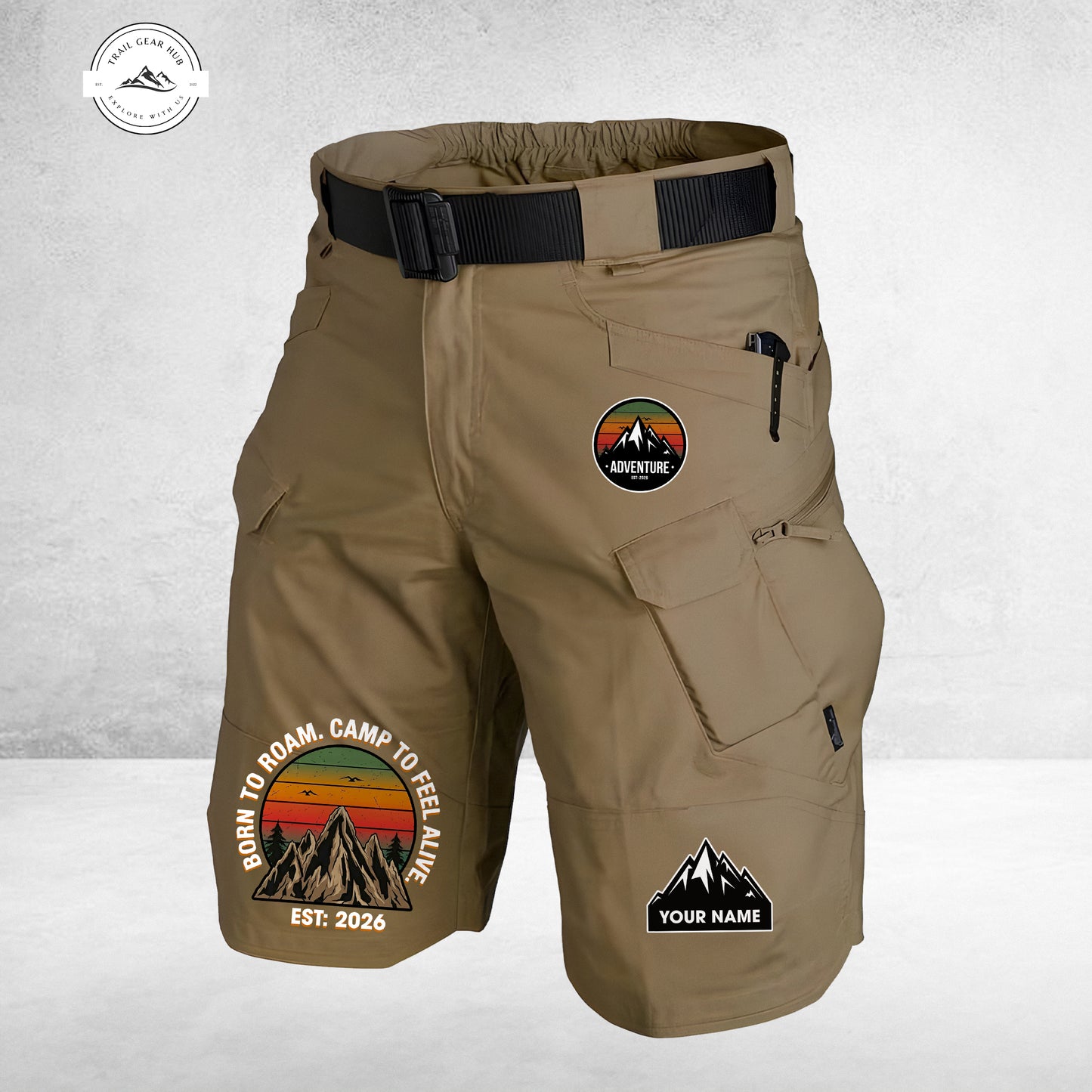 Trail Gear Hub Special Edition Front Pockets Men Shorts (Belt Not Included) TG07