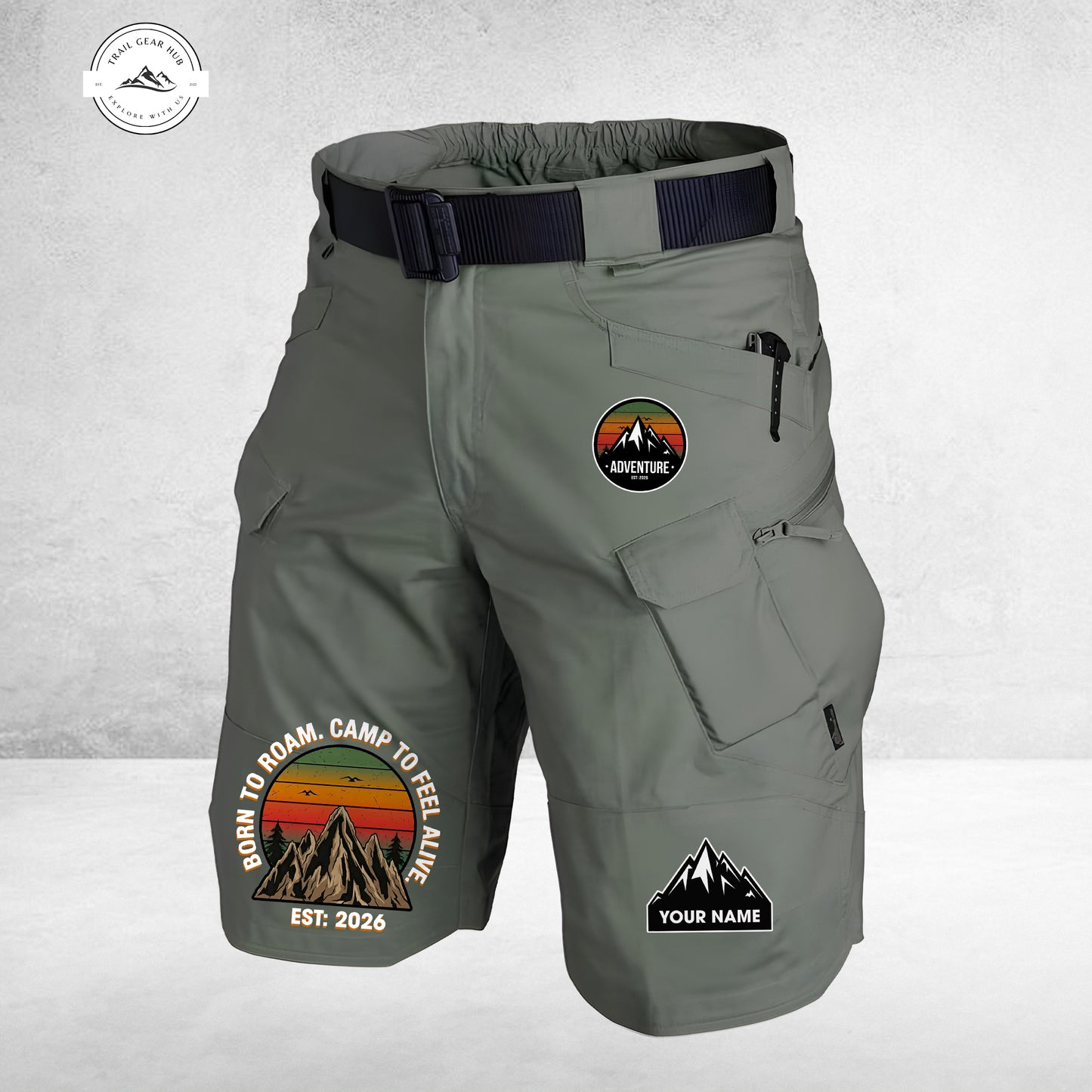 Trail Gear Hub Special Edition Front Pockets Men Shorts (Belt Not Included) TG07