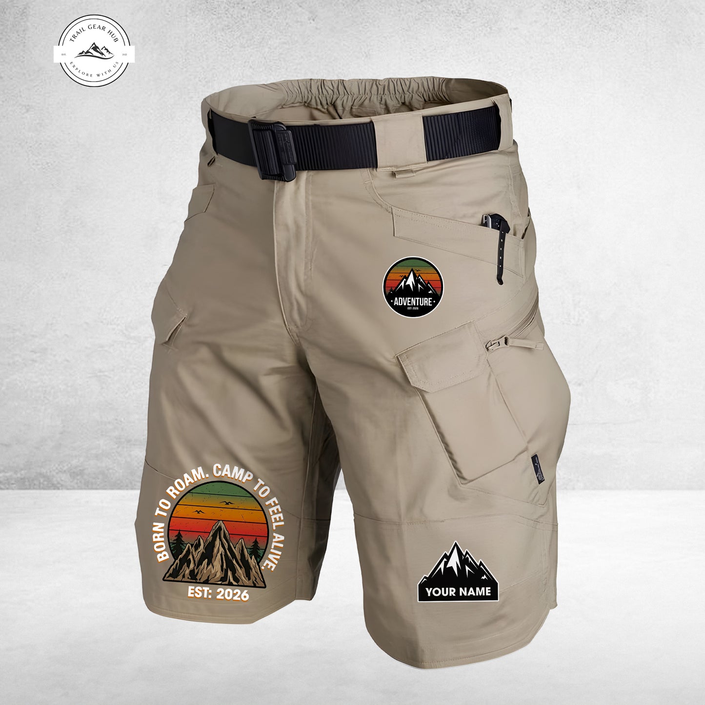 Trail Gear Hub Special Edition Front Pockets Men Shorts (Belt Not Included) TG07