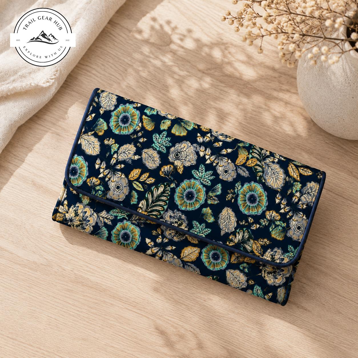 Boho Floral Travel Long Folding Wallet TG06