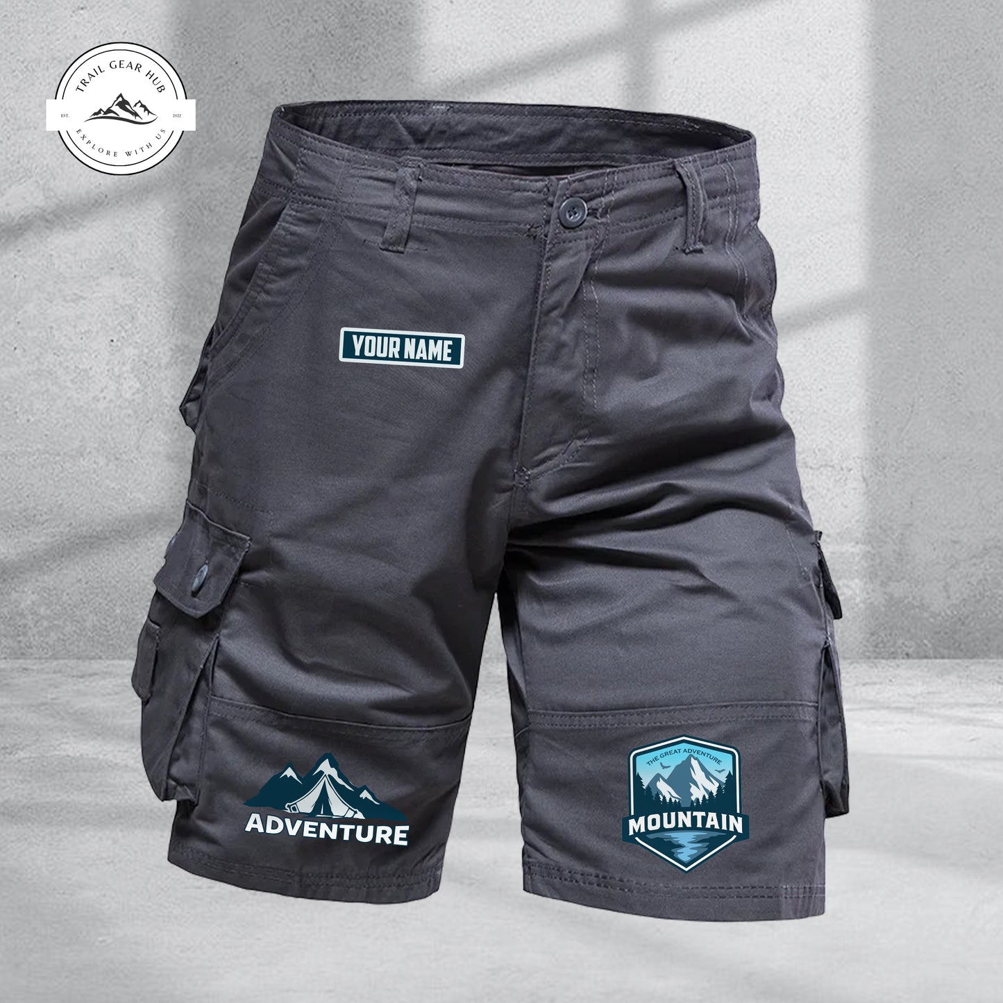 Trail Gear Hub Adventure Edition Multi-Pocket Cotton Sport Shorts TG05