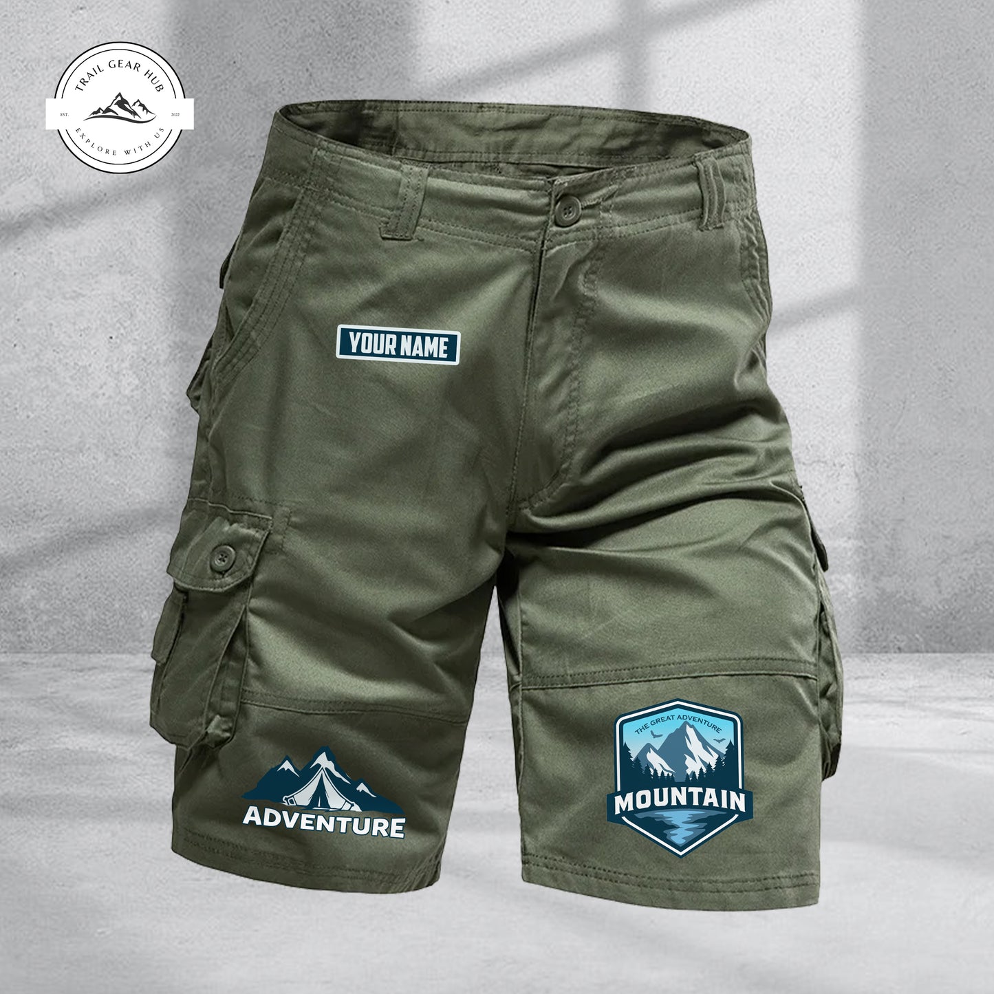 Trail Gear Hub Adventure Edition Multi-Pocket Cotton Sport Shorts TG05