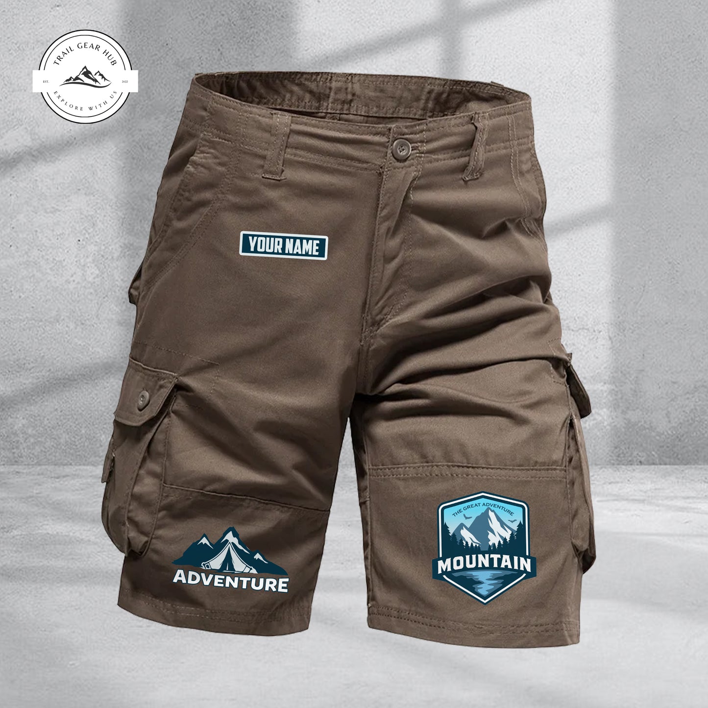 Trail Gear Hub Adventure Edition Multi-Pocket Cotton Sport Shorts TG05