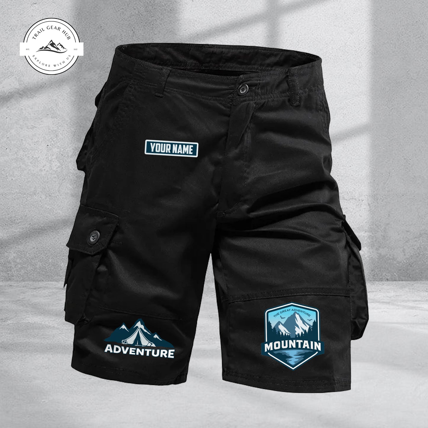 Trail Gear Hub Adventure Edition Multi-Pocket Cotton Sport Shorts TG05