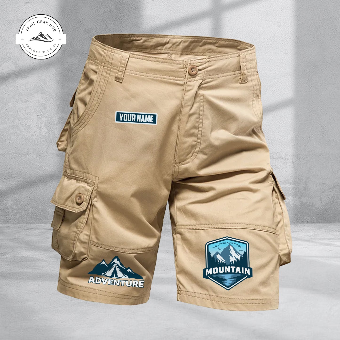 Trail Gear Hub Adventure Edition Multi-Pocket Cotton Sport Shorts TG05