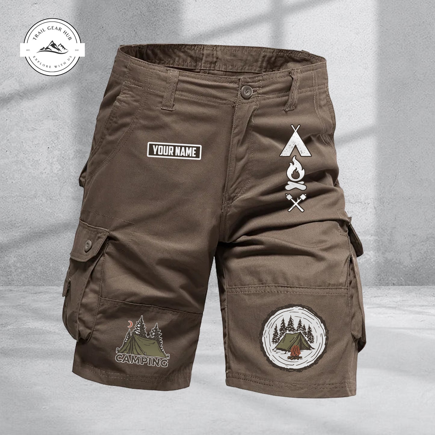 Trail Gear Hub Adventure Edition Multi-Pocket Cotton Sport Shorts TG06