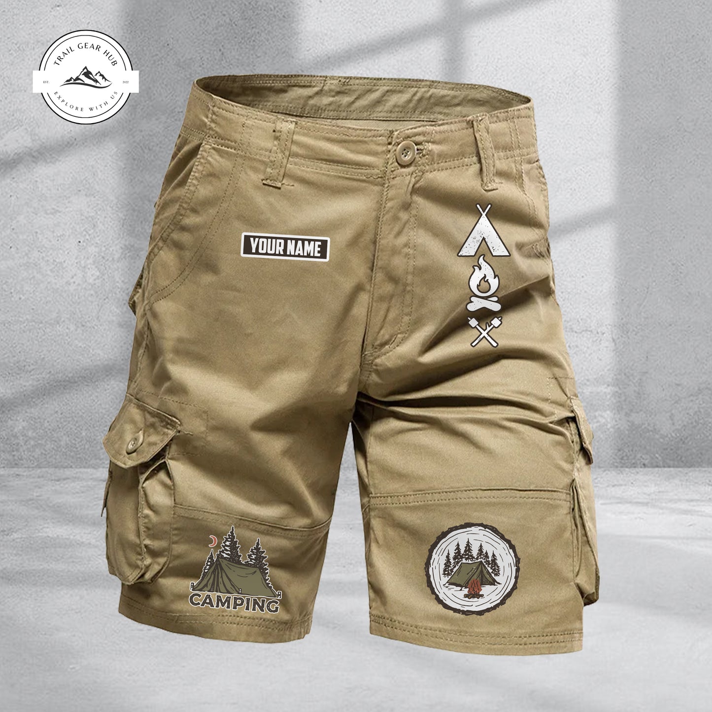 Trail Gear Hub Adventure Edition Multi-Pocket Cotton Sport Shorts TG06