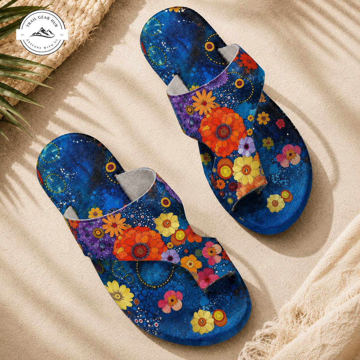 Boho Floral Open Toe Sandals TG09