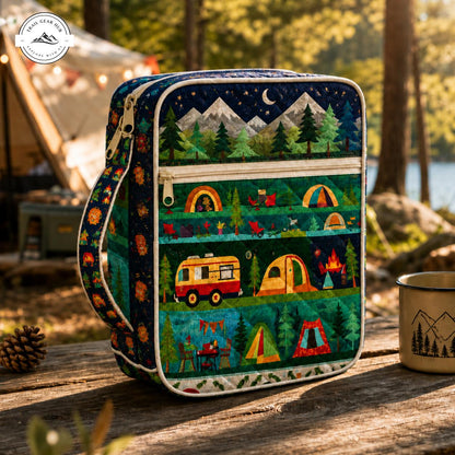 Camping Quilted Bible Cover TG08
