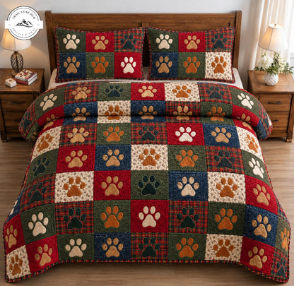 Rustic Cabin Plaid Patchwork Quilted Bedding Set TG241