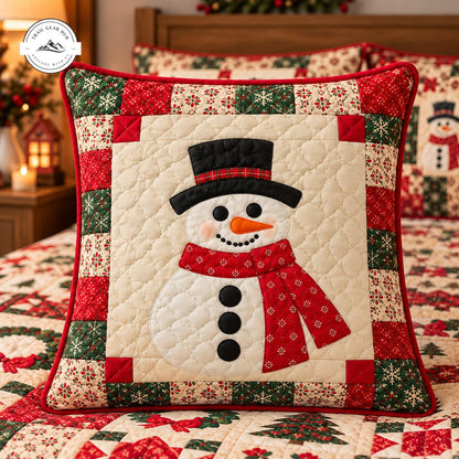 Cozy Christmas Patchwork Quilted Pillow Cover TG250QLTPLC