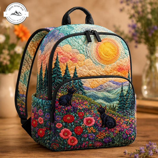 Floral Mountain Quilted Backpack TG10