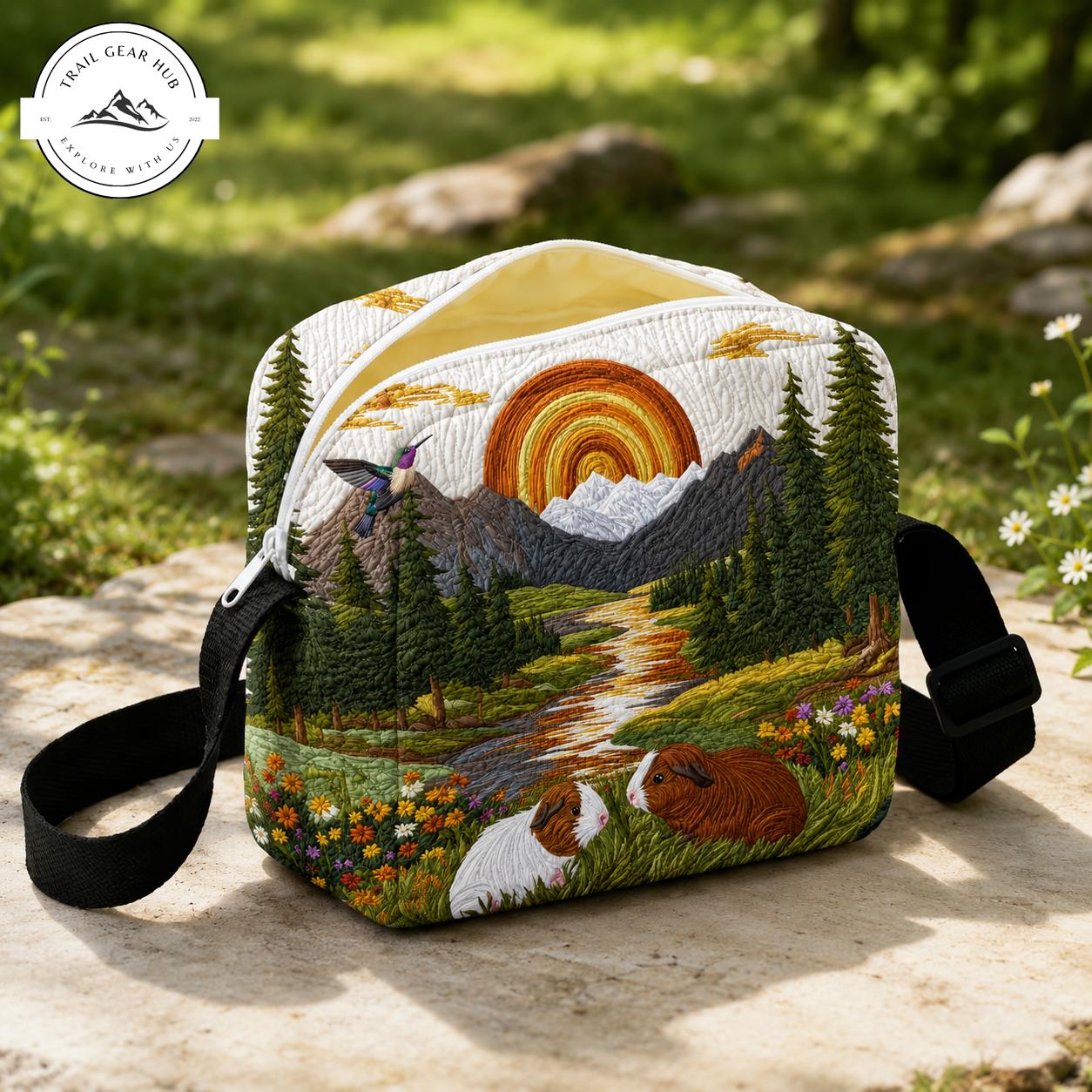 Wilderness & Guinea Pig Quilted Crossbody Bag TG11