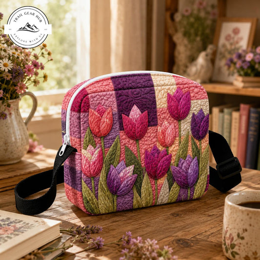 Floral Patchwork Quilted Crossbody Bag TG12