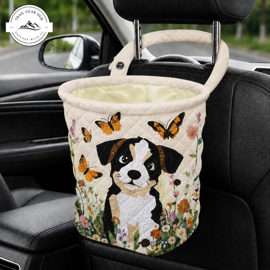 Cute Dog Quilted Car Trash Bin TG16