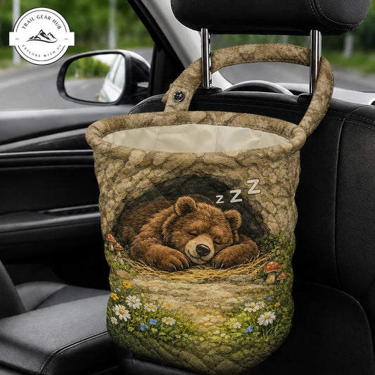 Bear Quilted Car Trash Bin TG17