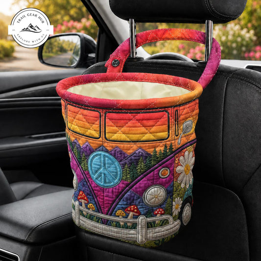 Hippie Van Quilted Car Trash Bin TG18