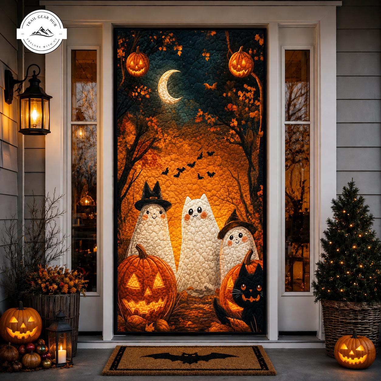 Cute Ghost Family Quilted Door Cover TG11
