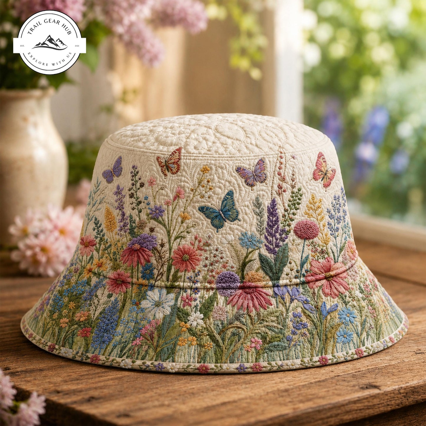 Vintage Wildflower Quilted Fishing Hat TG11