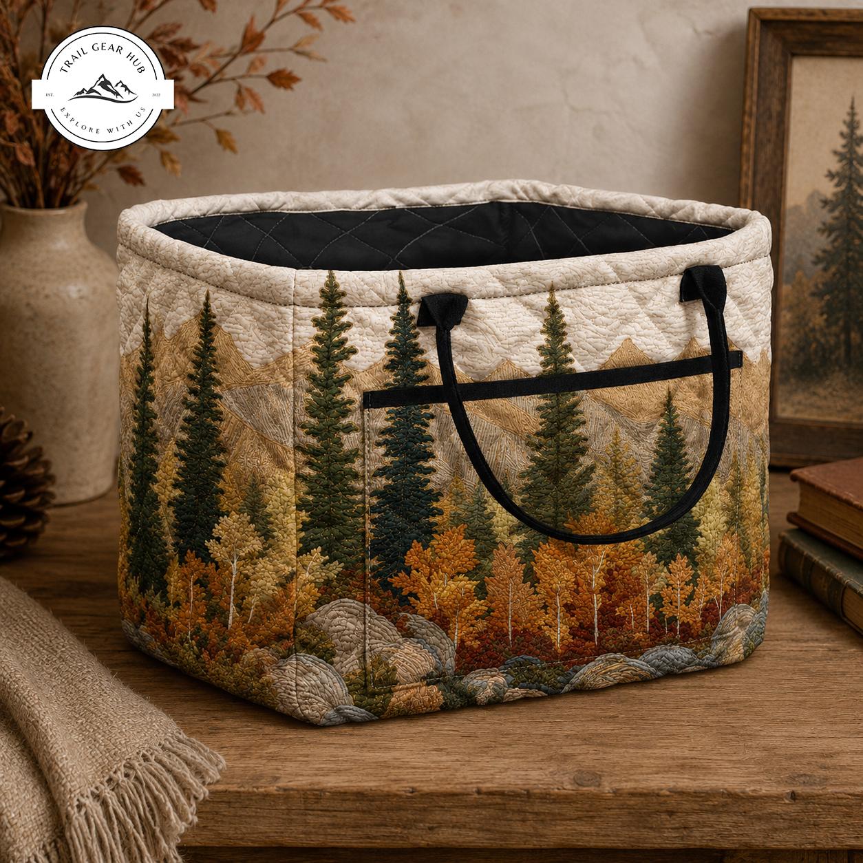 Forest Quilted Storage Basket TG20