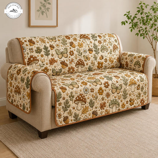 Cottagecore Botanical Quilted Seat Sofa TG17