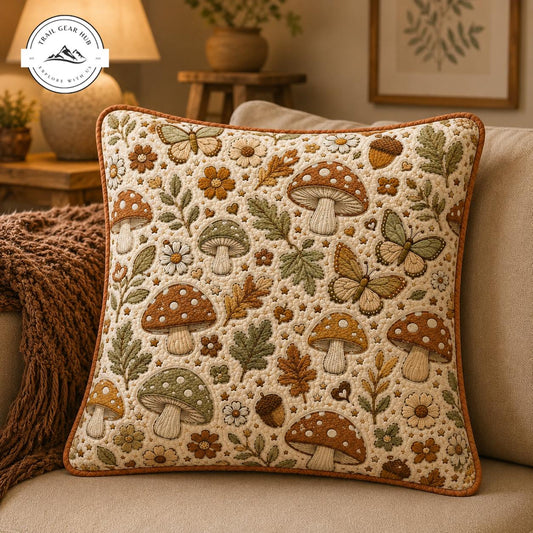 Cottagecore Botanical Quilted Pillow Cover TG17QLTPLC