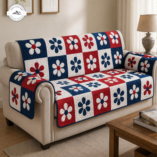 Floral Patchwork Quilted Seat Sofa TG42