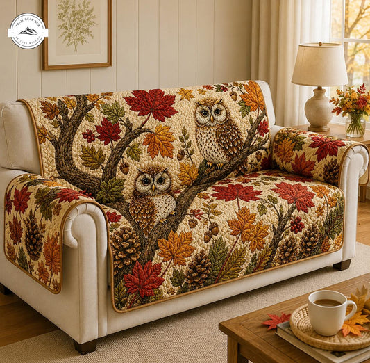 Autumn Owl Quilted Seat Sofa TG58