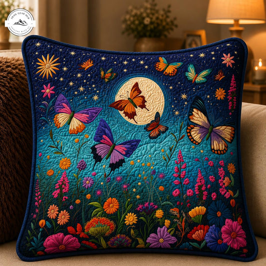 Mystic Night Butterfly Quilted Pillow Cover TG68QLTPLC
