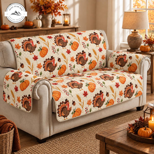 Thanksgiving Turkey Quilted Seat Sofa TG112