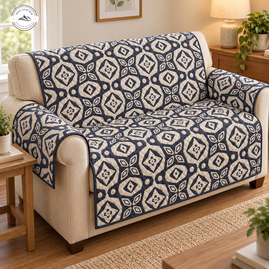 Boho Geometric Pattern Quilted Seat Sofa TG168