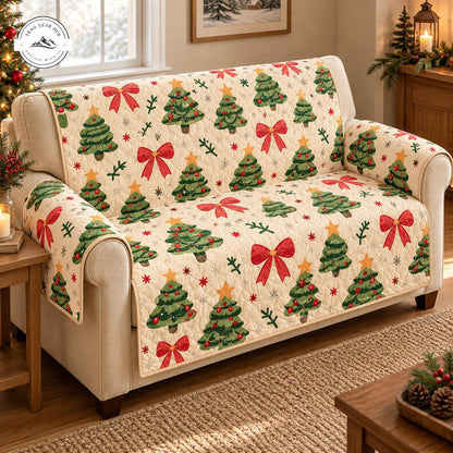 Festive Christmas Tree Quilted Seat Sofa TG200