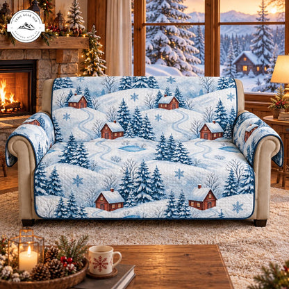 Cozy Winter Wonderland Quilted Seat Sofa TG209