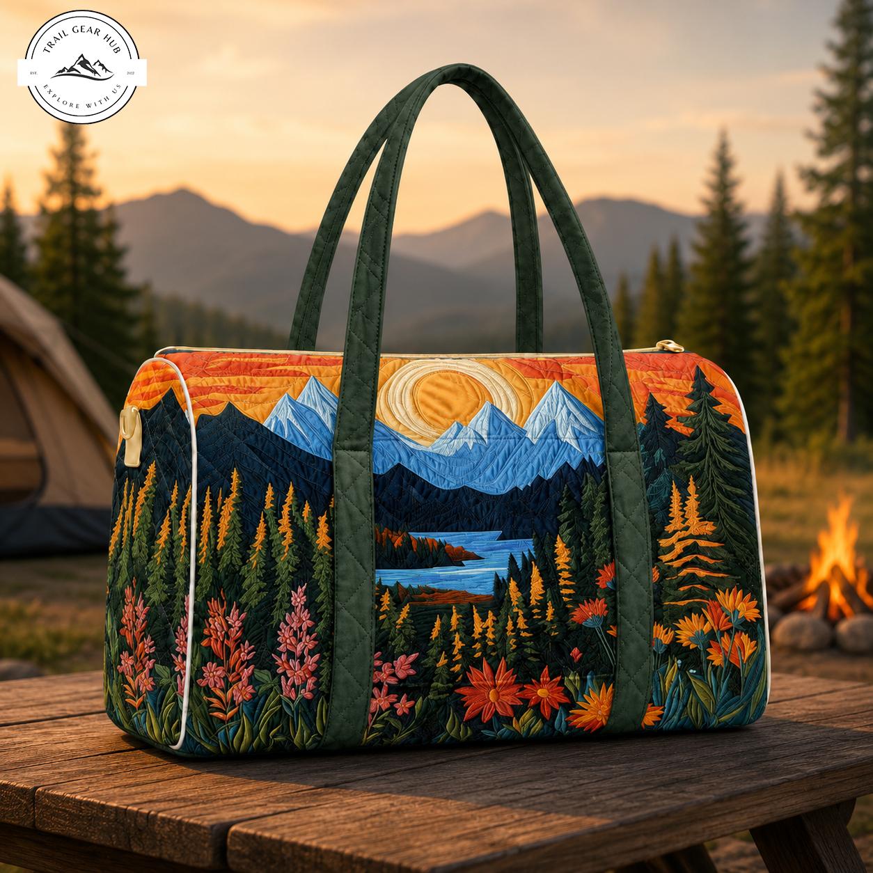 Mountain Scenic Personalized Quilted Travel Bag TG07