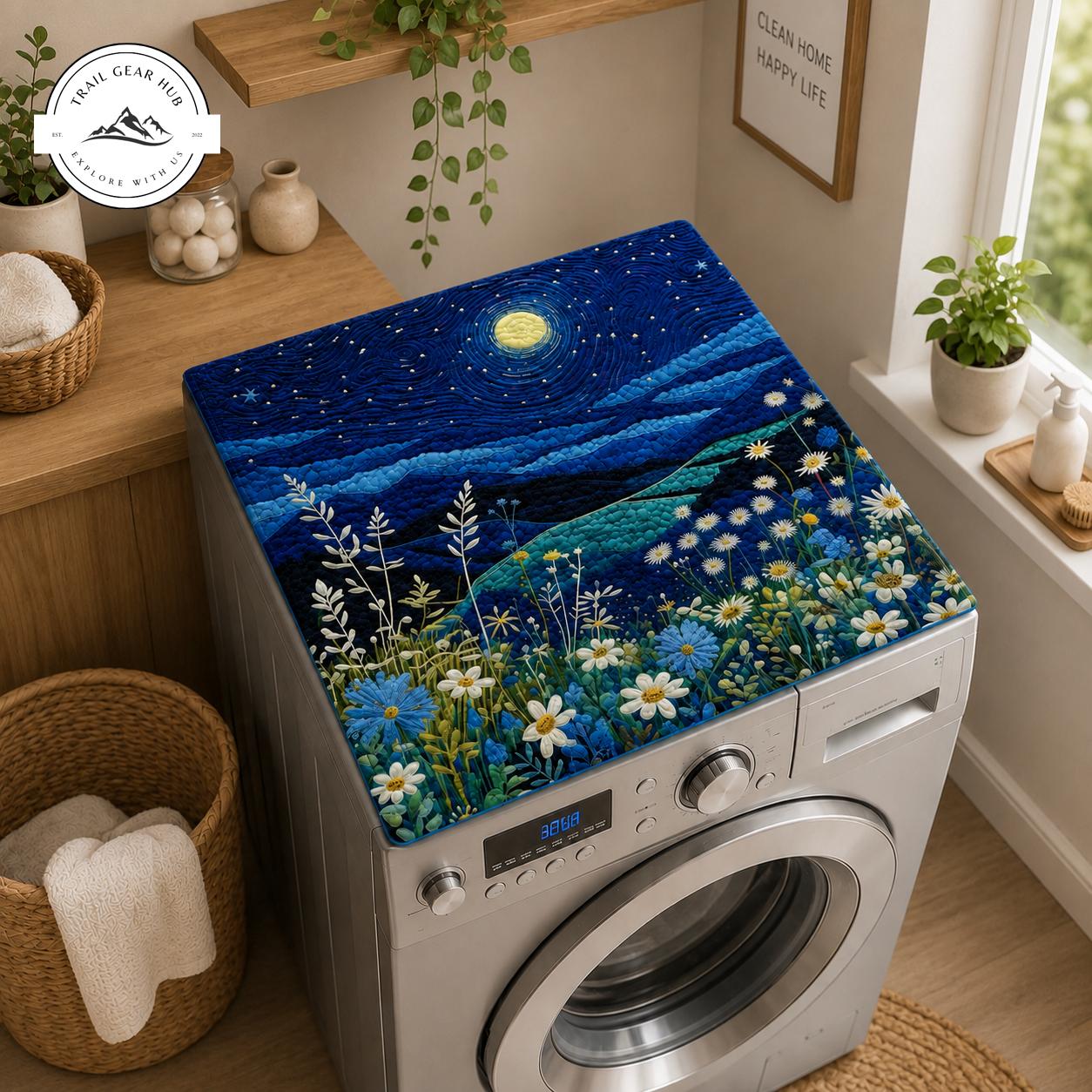 Starry Night Wildflower Quilted Washing Machine Cover TG03