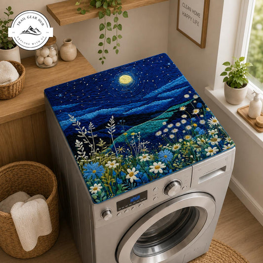 Starry Night Wildflower Quilted Washing Machine Cover TG03