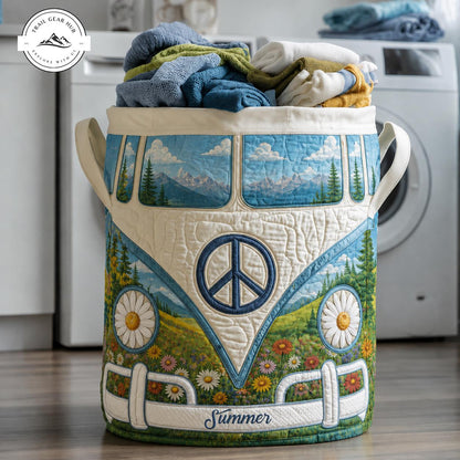 Hippie Van Personalized Quilted Laundry Basket TG09