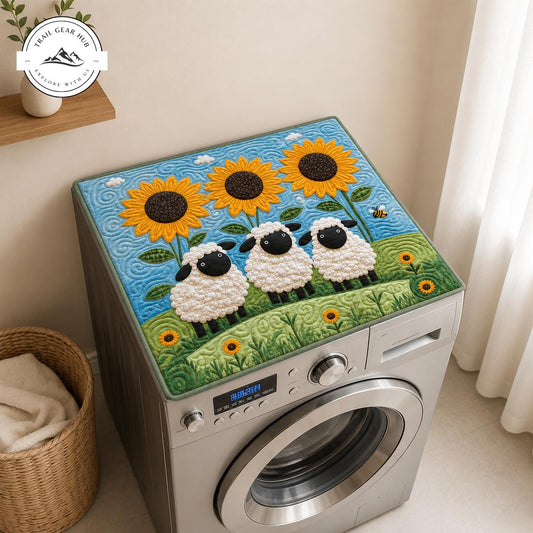 Cute Sheep and Sunflowers Quilted Washing Machine Cover TG35QLTW