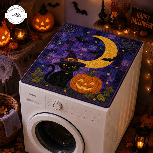 Witches Hat Black Cat Quilted Washing Machine Cover TG52QLTWMC