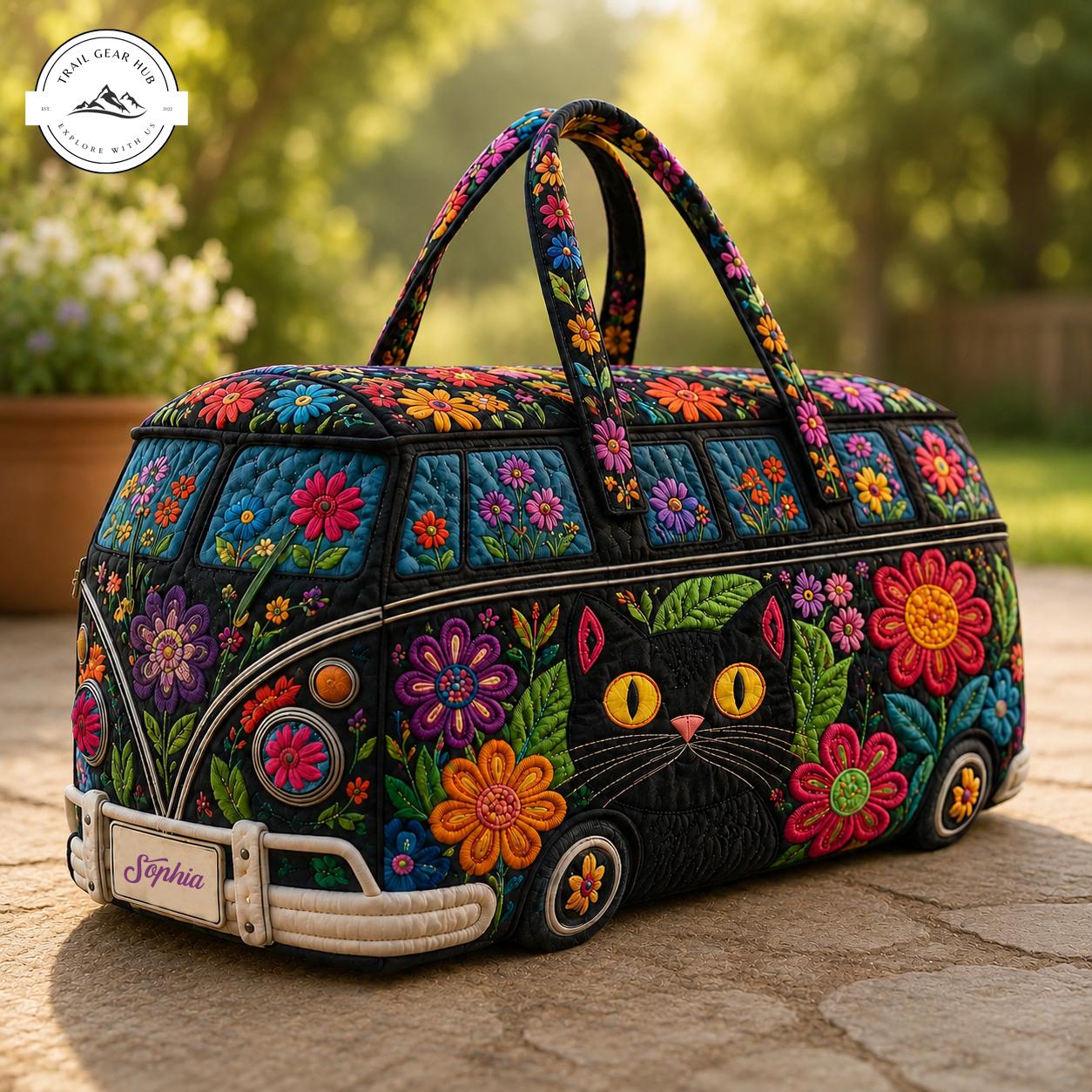 Camper Van Personalized Quilted Duffle Bag TG38